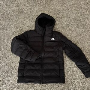 The North Face Black Quilted Hooded Down Jacket